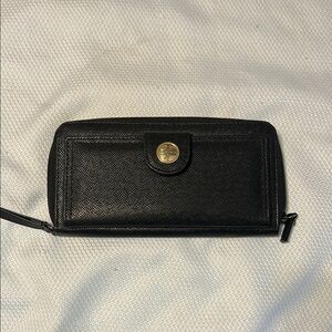 NWT Tahiri Black Wallet with Gold Accent